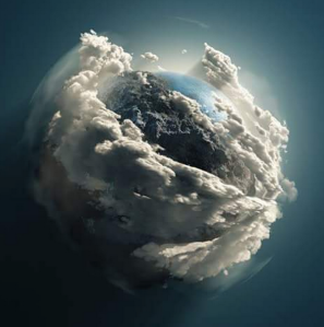Terre dans son berceau de nuage -Namaste - du télescope Hubble